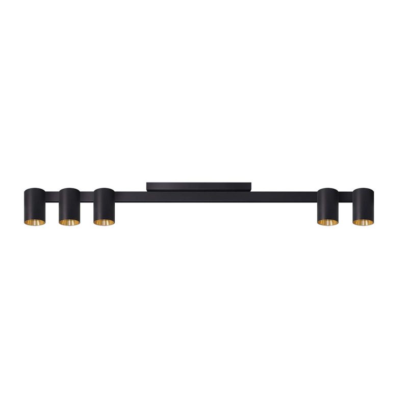 Lampa Sufitowa MARIBEL 5xGU10 326188 – czarna/złota | Sanico GoldLux