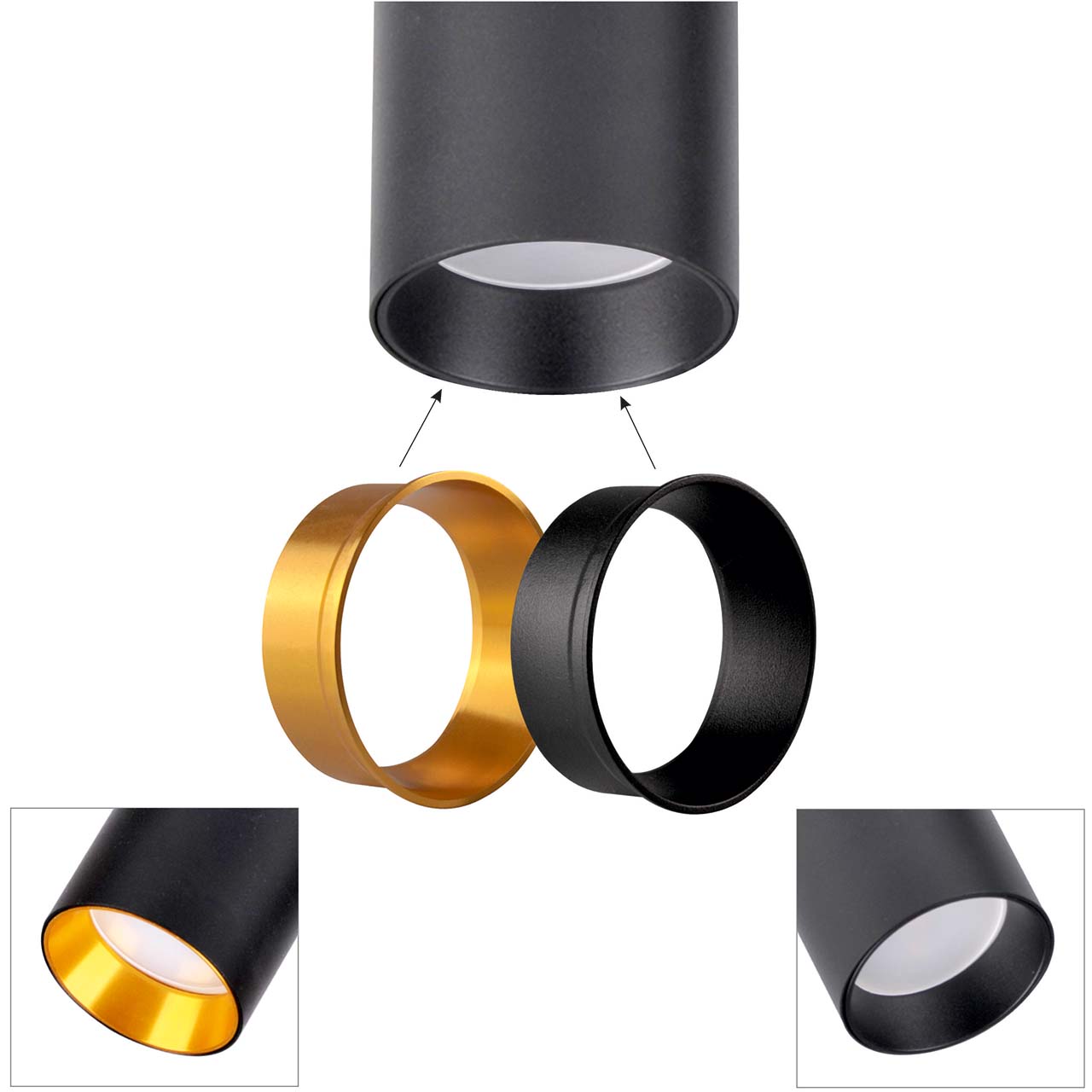 Lampa Sufitowa MARIBEL 5xGU10 326188 – czarna/złota | Sanico GoldLux - obrazek 5