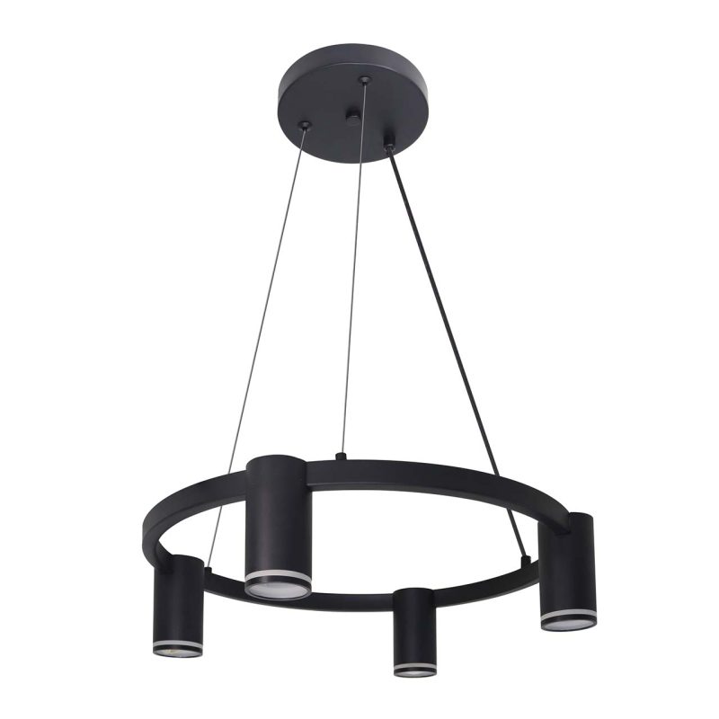 Lampa Wisząca PARIS ROUND 4xGU10 326195 – czarna | Sanico GoldLux