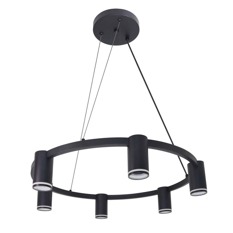 Lampa Wisząca PARIS ROUND 6xGU10 326201 – czarna | Sanico GoldLux