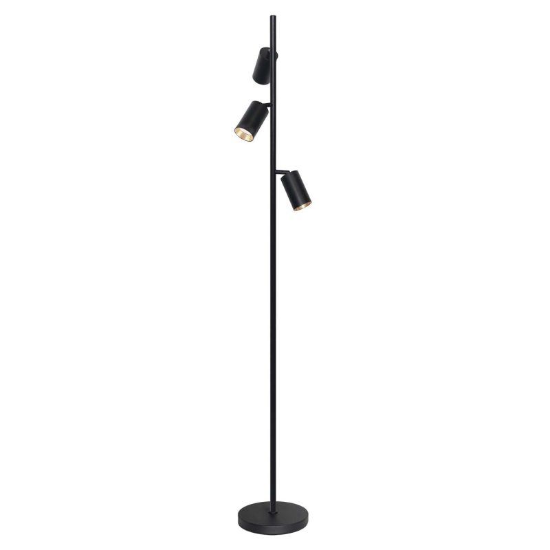 Lampa Podłogowa MARIBEL 3xGU10 326577 – czarna/złota | Sanico GoldLux
