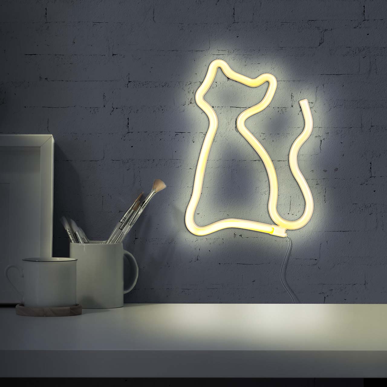 Lampka Dekoracyjna NEON KOT 327093 – USB + zasilanie bateryjne | Sanico GoldLux - obrazek 3