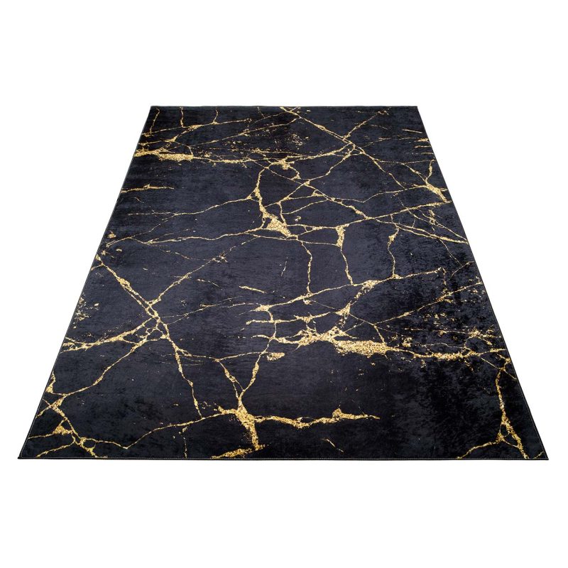 Dywan MARBLE 2113 322432 – Czarno-Złoty, 120x170 | Sanico GoldLux