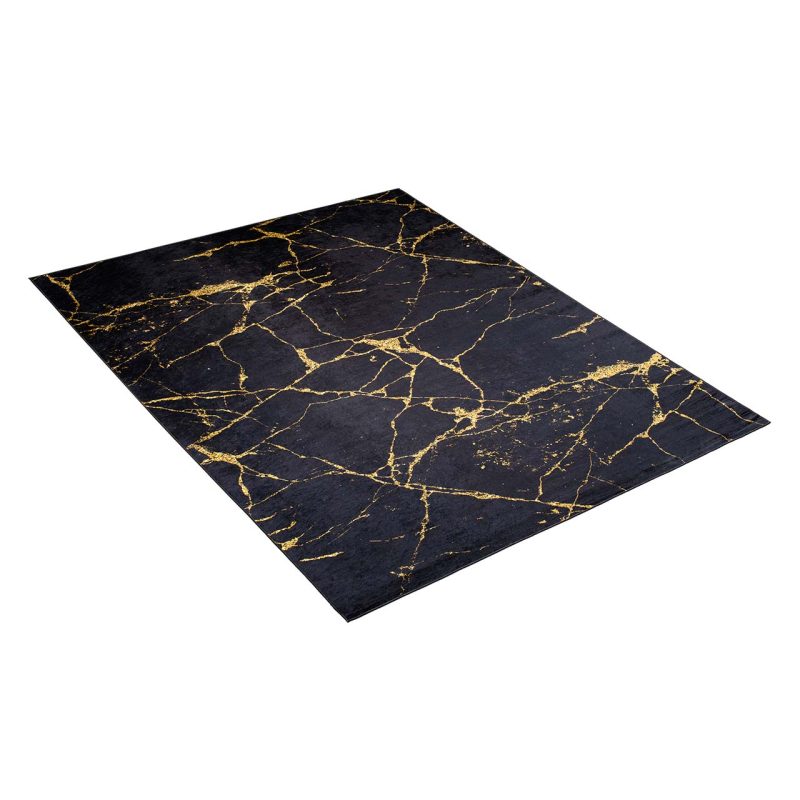 Dywan MARBLE 2113 322449 – Czarno-Złoty, 160x230 | Sanico GoldLux
