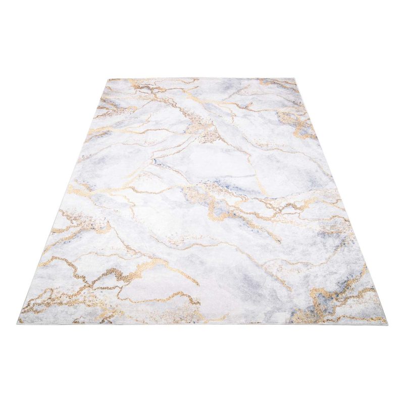 Dywan MARBLE 2116 322456 – Biało-Złoty, 80x150 | Sanico GoldLux