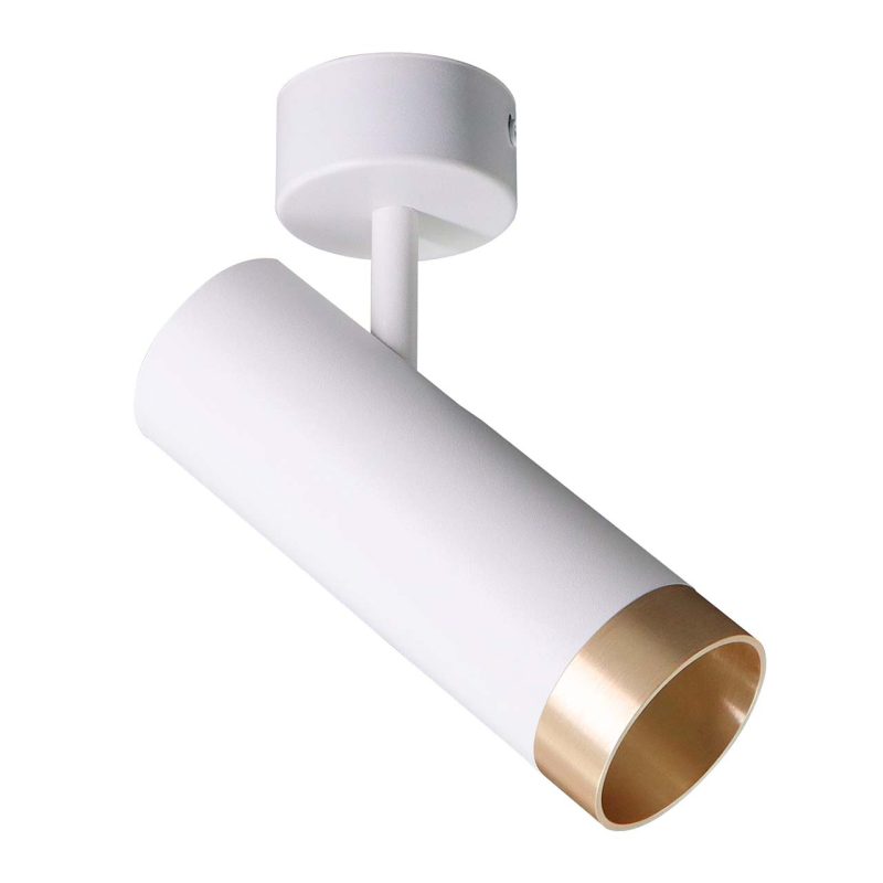 Oprawa Ścienno-Sufitowa FADO 1xGU10 325907 – Biała/Złota | Sanico GoldLux