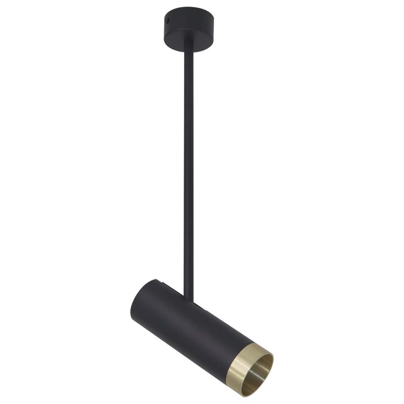 Lampa Sufitowa PORTO 1xGU10 326089 – Czarna/Złota | Sanico GoldLux