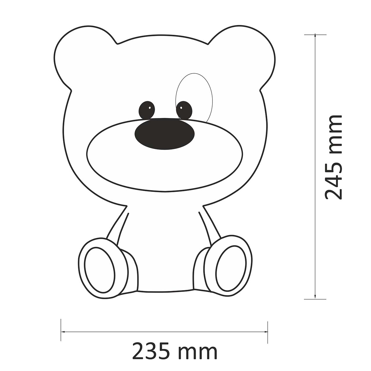 Lampka Dekoracyjna MIŚ BIBI LED 327185 – Różowa, Akumulator + Przewód USB-C | Sanico GoldLux - obrazek 10