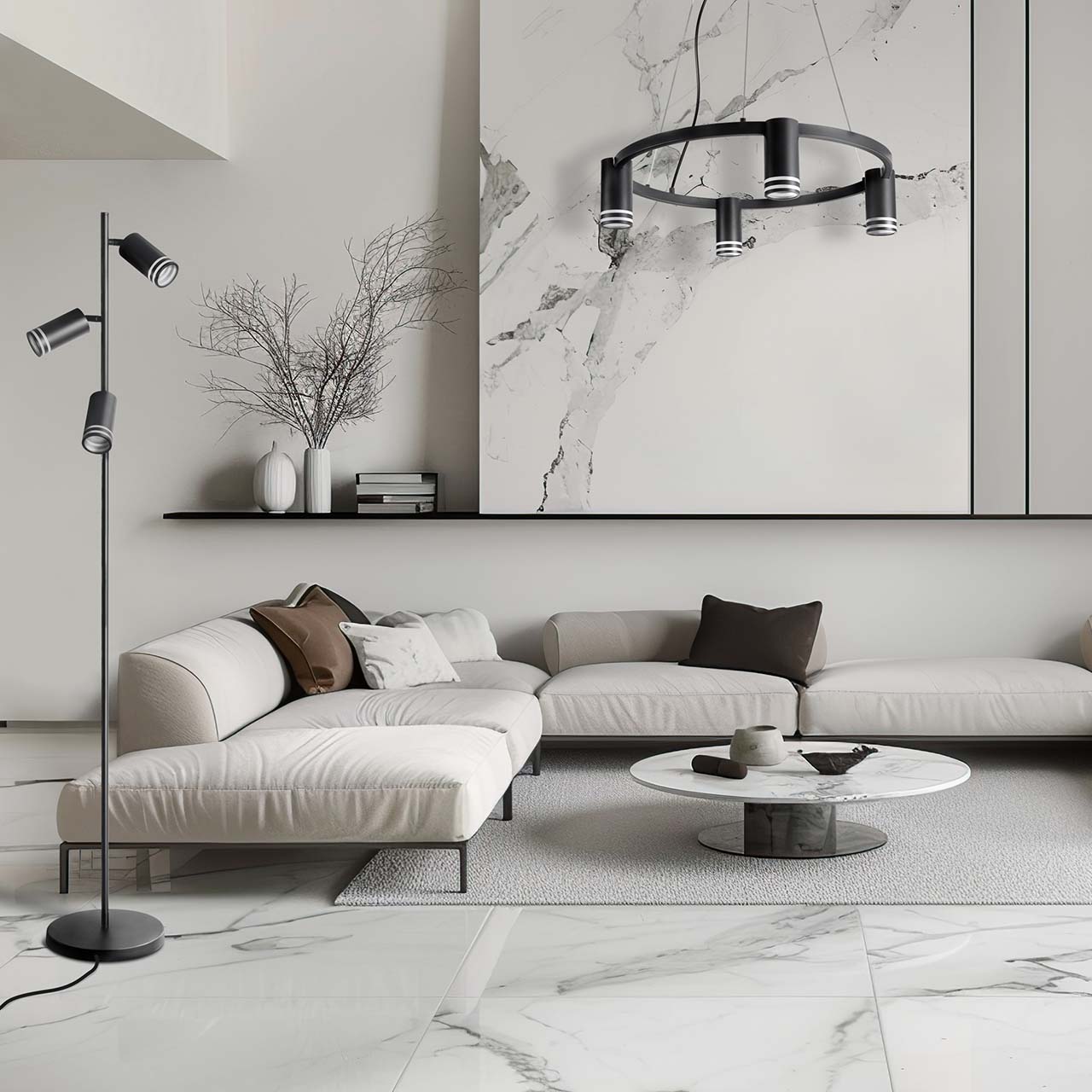 Lampa Wisząca ROMA 4xGU10 327567 – Czarna | Sanico GoldLux - obrazek 3