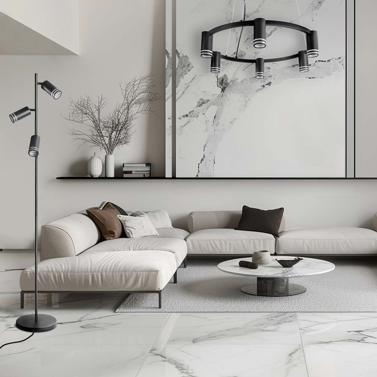 Lampa Wisząca ROMA 6xGU10 327574 – Czarna | Sanico GoldLux - obrazek 3