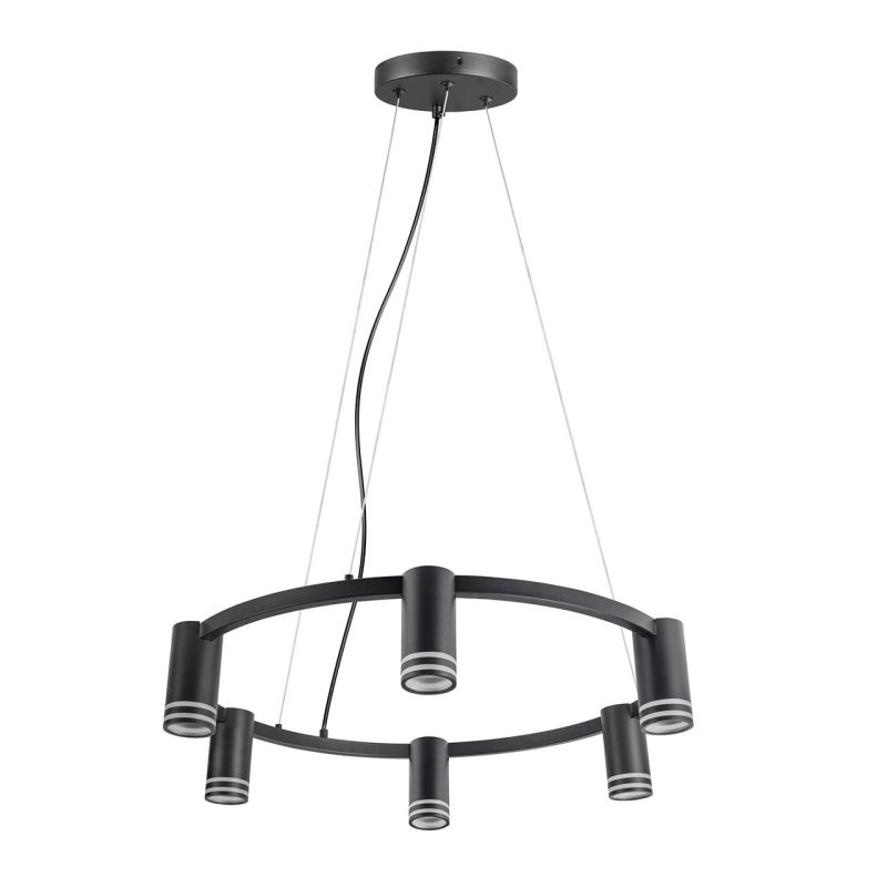Lampa Wisząca ROMA 6xGU10 327574 – Czarna | Sanico GoldLux