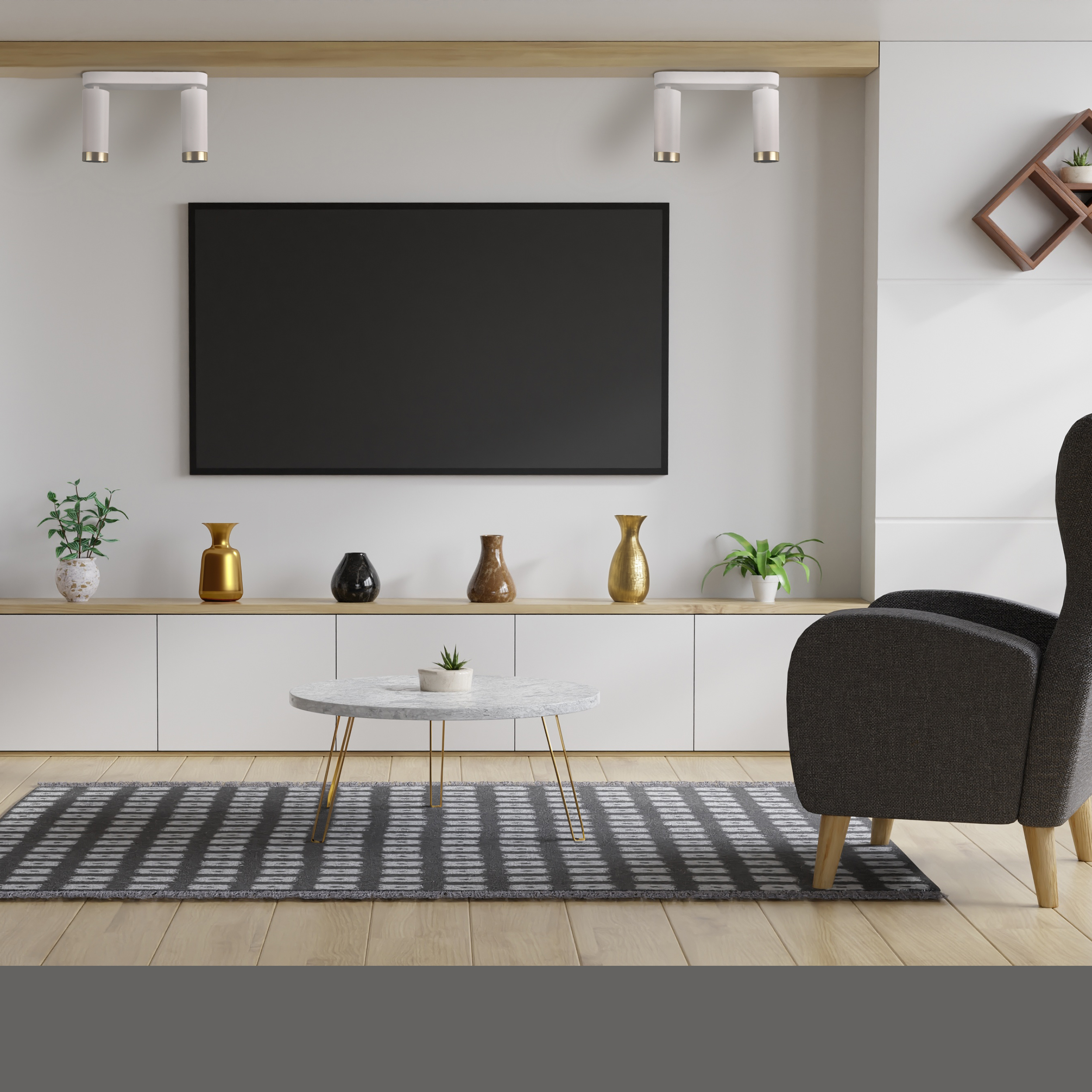 Oprawa Listwa Ścienno-Sufitowa FADO 2xGU10 325914 – Biała/Złota | Sanico GoldLux - obrazek 2