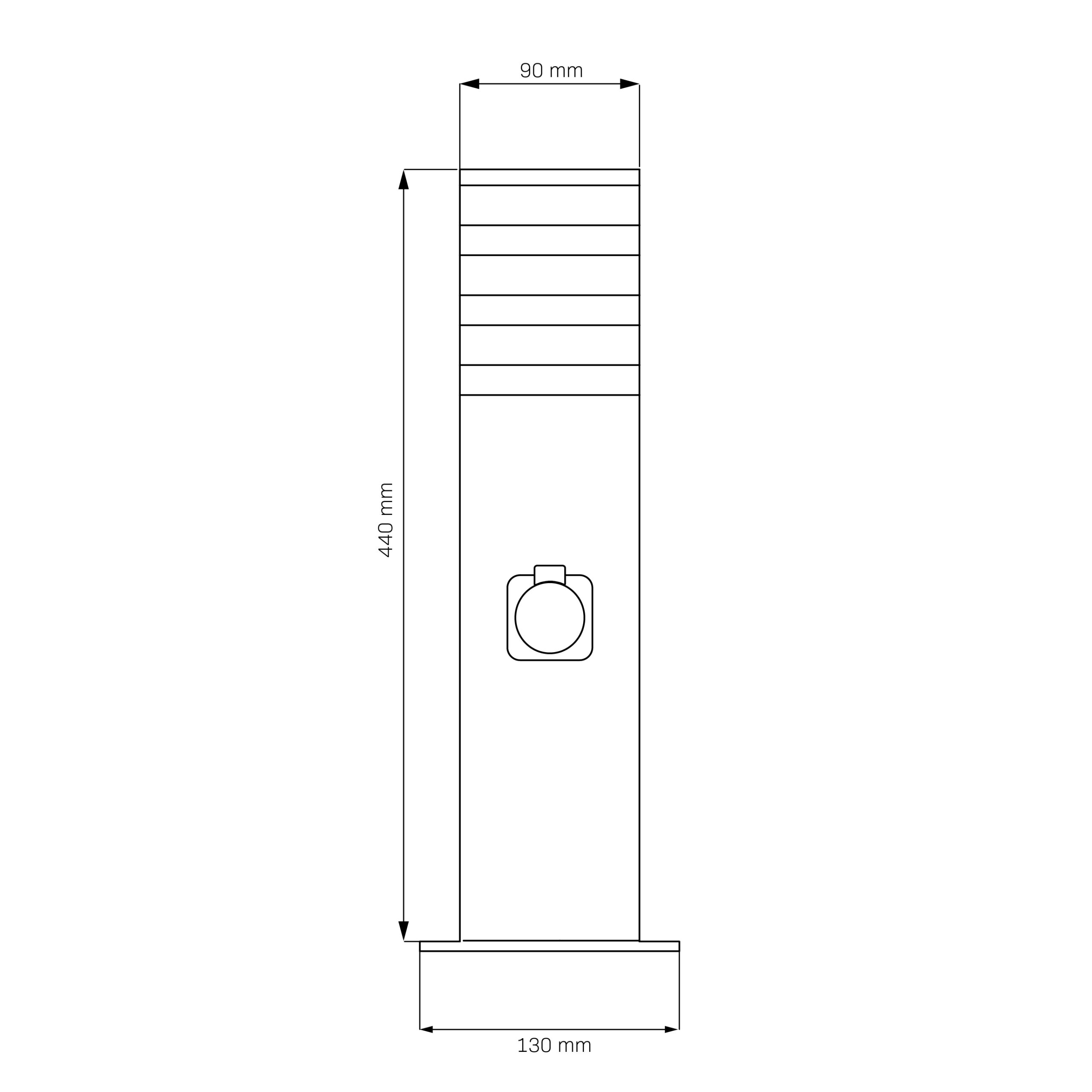Lampa Ogrodowa Stojąca TEKSAS 44 1xE27 327970 – Z Gniazdem, 220-240V, Grafitowa | Sanico GoldLux - obrazek 3