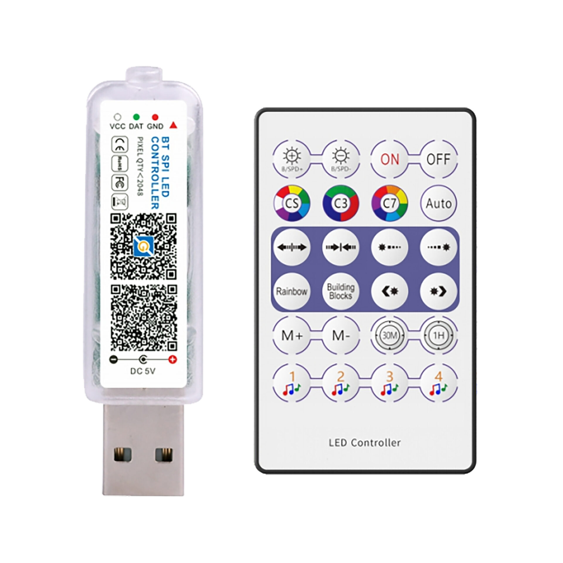 Łańcuch LED 10W 10m 324405 – IP20, RGB, USB + Pilot IR | Sanico GoldLux - obrazek 7