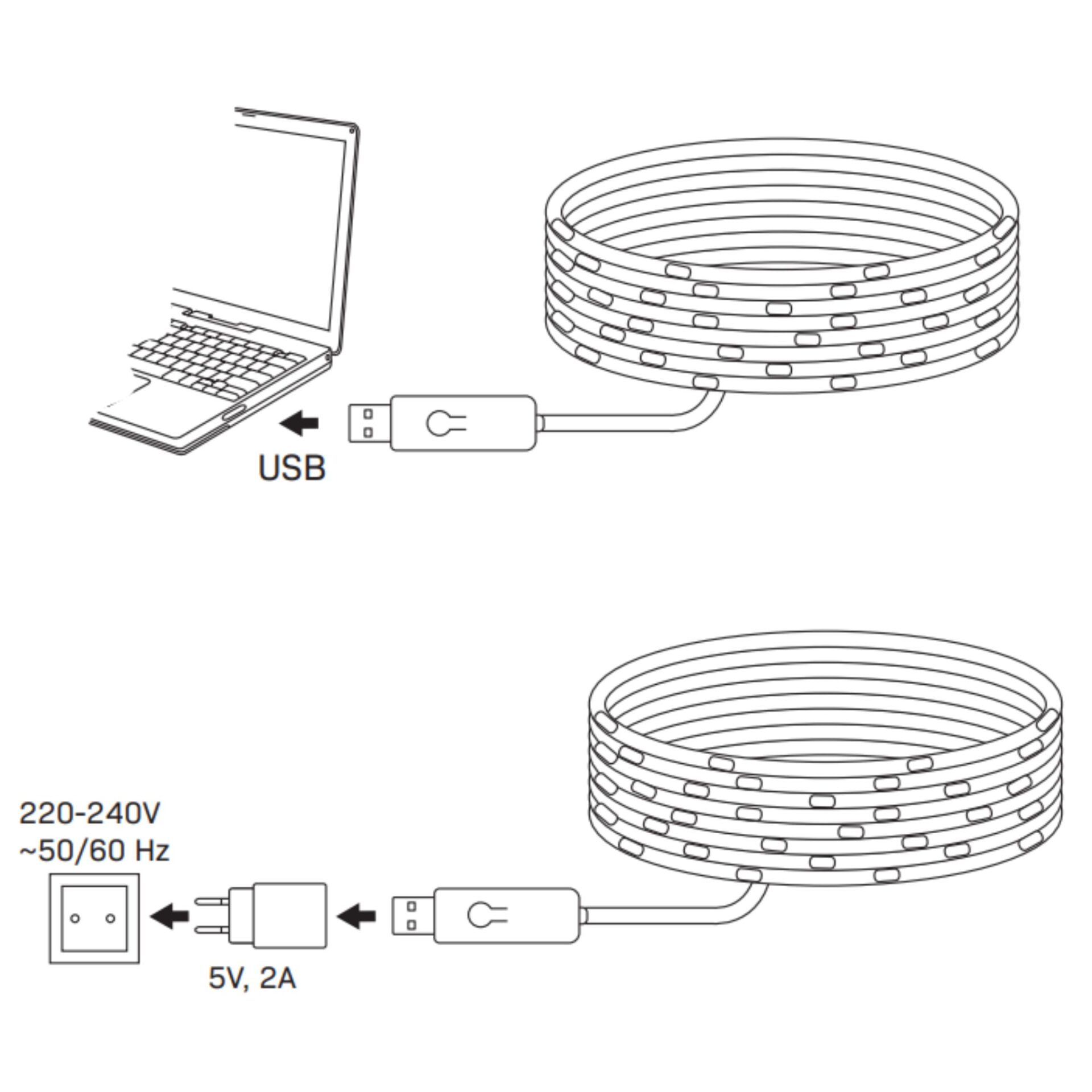 Łańcuch LED 10W 10m 324405 – IP20, RGB, USB + Pilot IR | Sanico GoldLux - obrazek 8