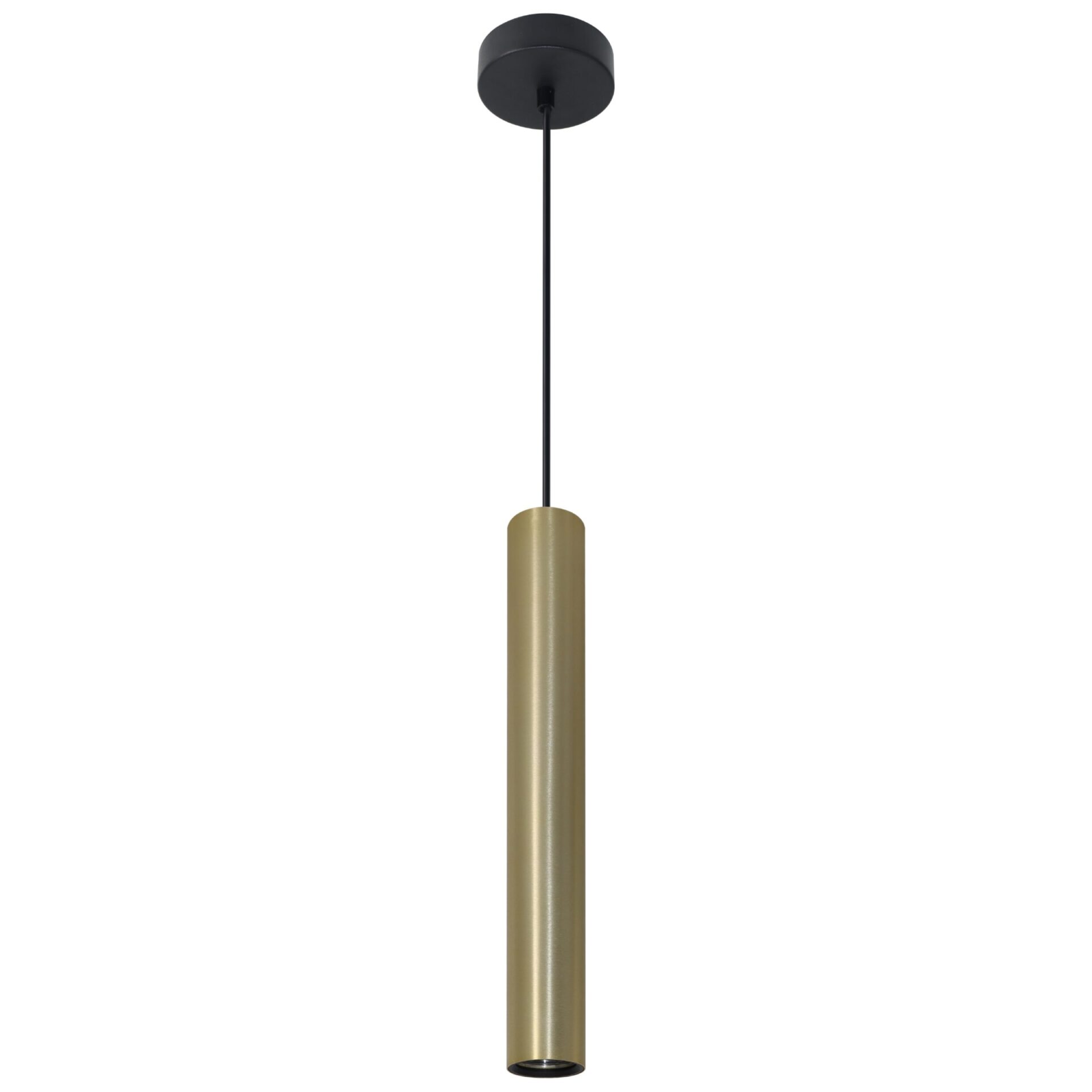 Lampa Wisząca LUNGOMARE 1xGU10 Tuba 8326140 – Złoto/Czarna | Sanico GoldLux