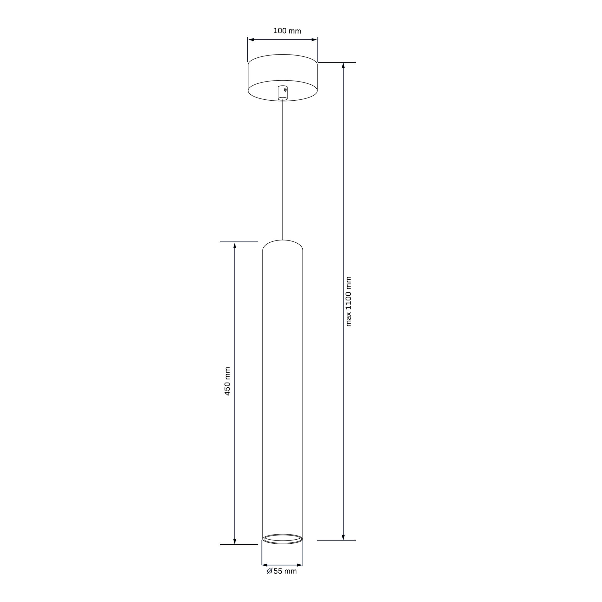 Lampa Wisząca LUNGOMARE 1xGU10 Tuba 8326140 – Złoto/Czarna | Sanico GoldLux - obrazek 4