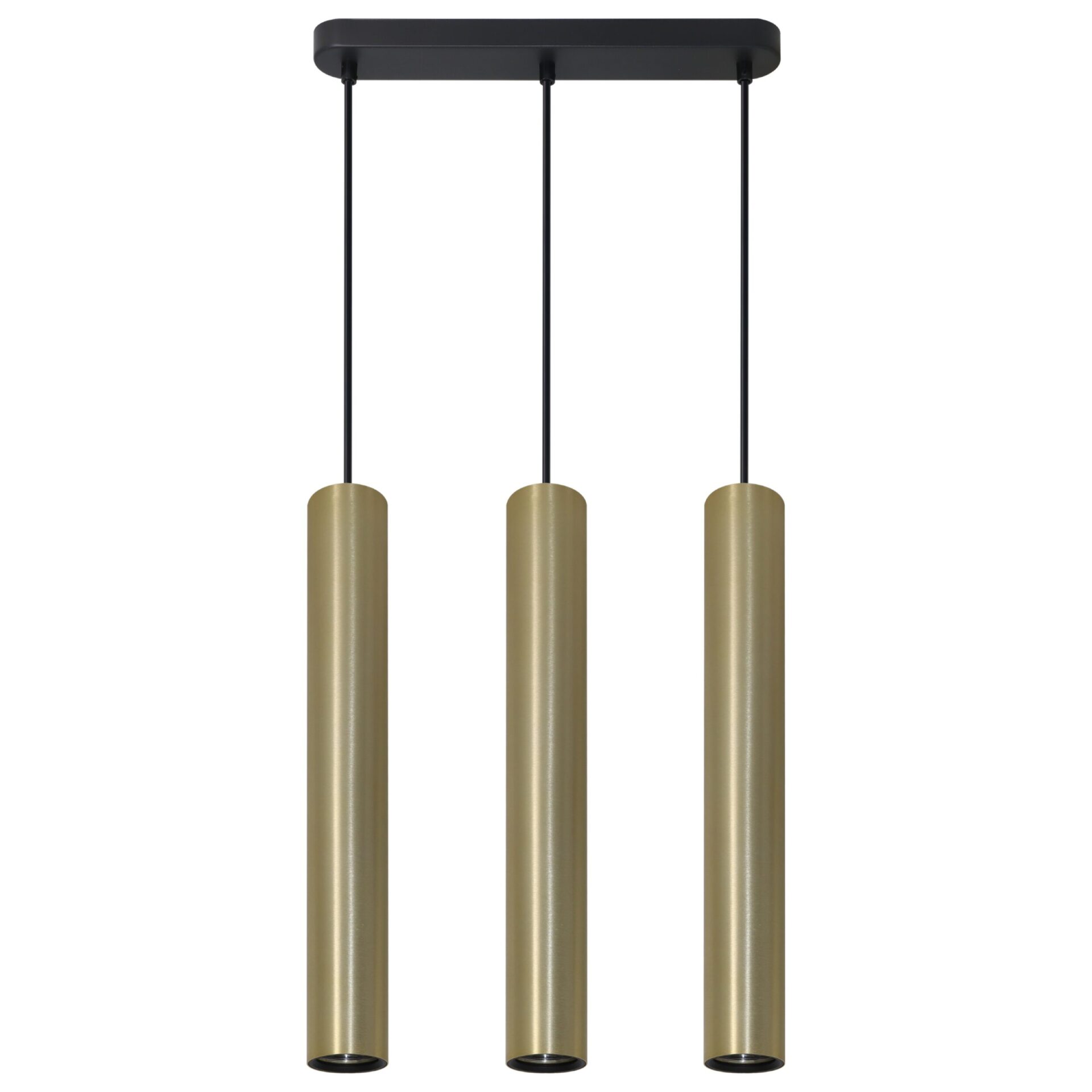 Lampa Wisząca LUNGOMARE 3xGU10 Tuba 326164 – Złoto/Czarna | Sanico GoldLux