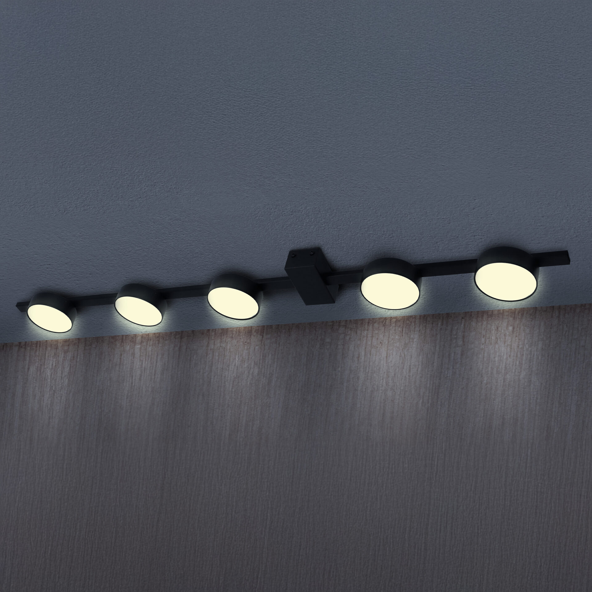 JOY 5xGX53 lampa ścienno-sufitowa z żarówką LED czarna - obrazek 2