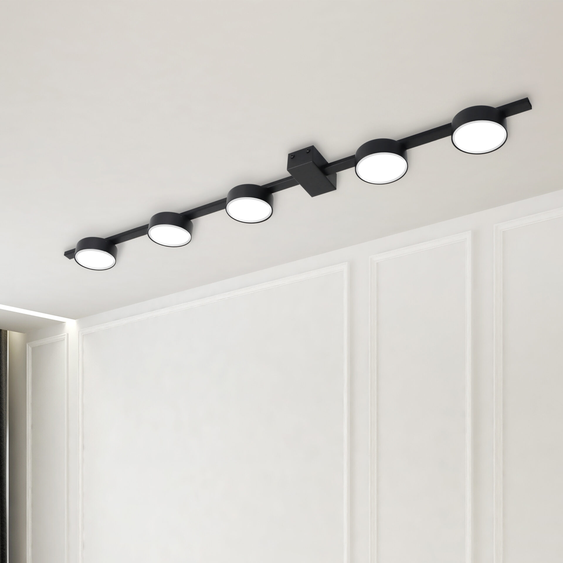 JOY 5xGX53 lampa ścienno-sufitowa z żarówką LED czarna - obrazek 3
