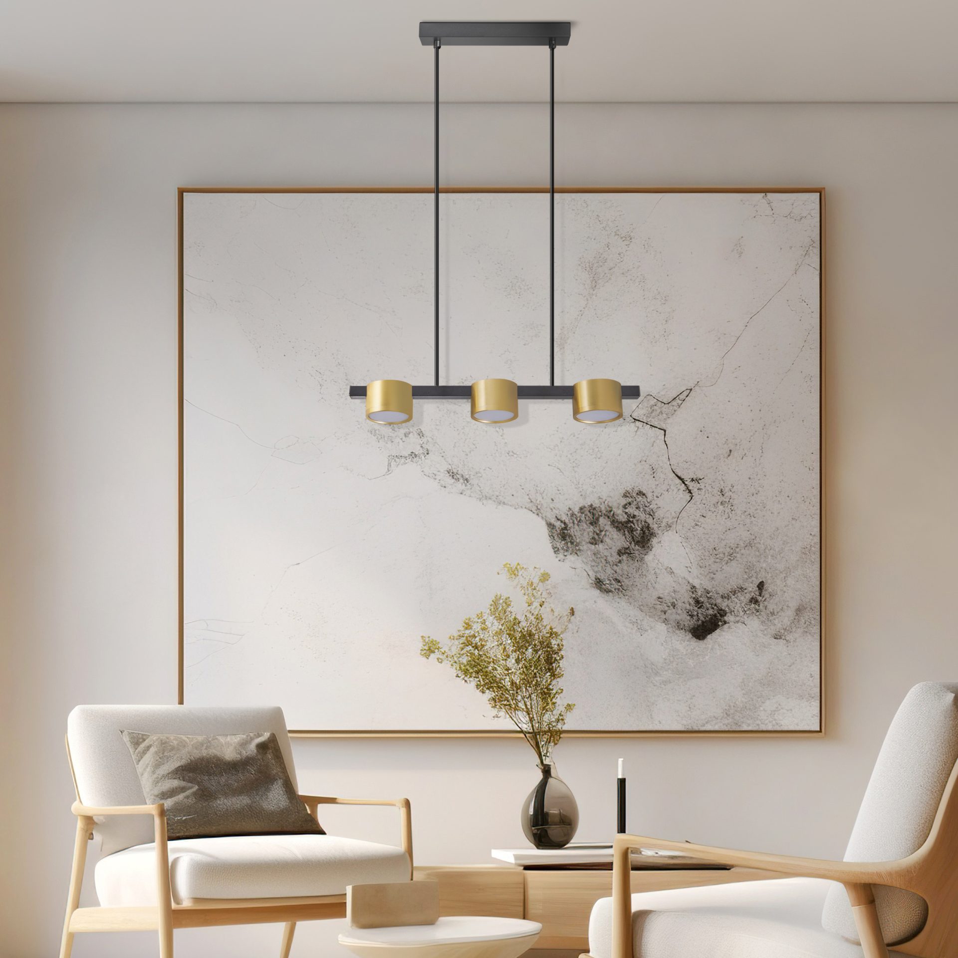 Lampa Wisząca Sufitowa MIRELLA 3xGX53 327321 – Z Żarówką LED, Złota/Czarna | Sanico GoldLux - obrazek 2
