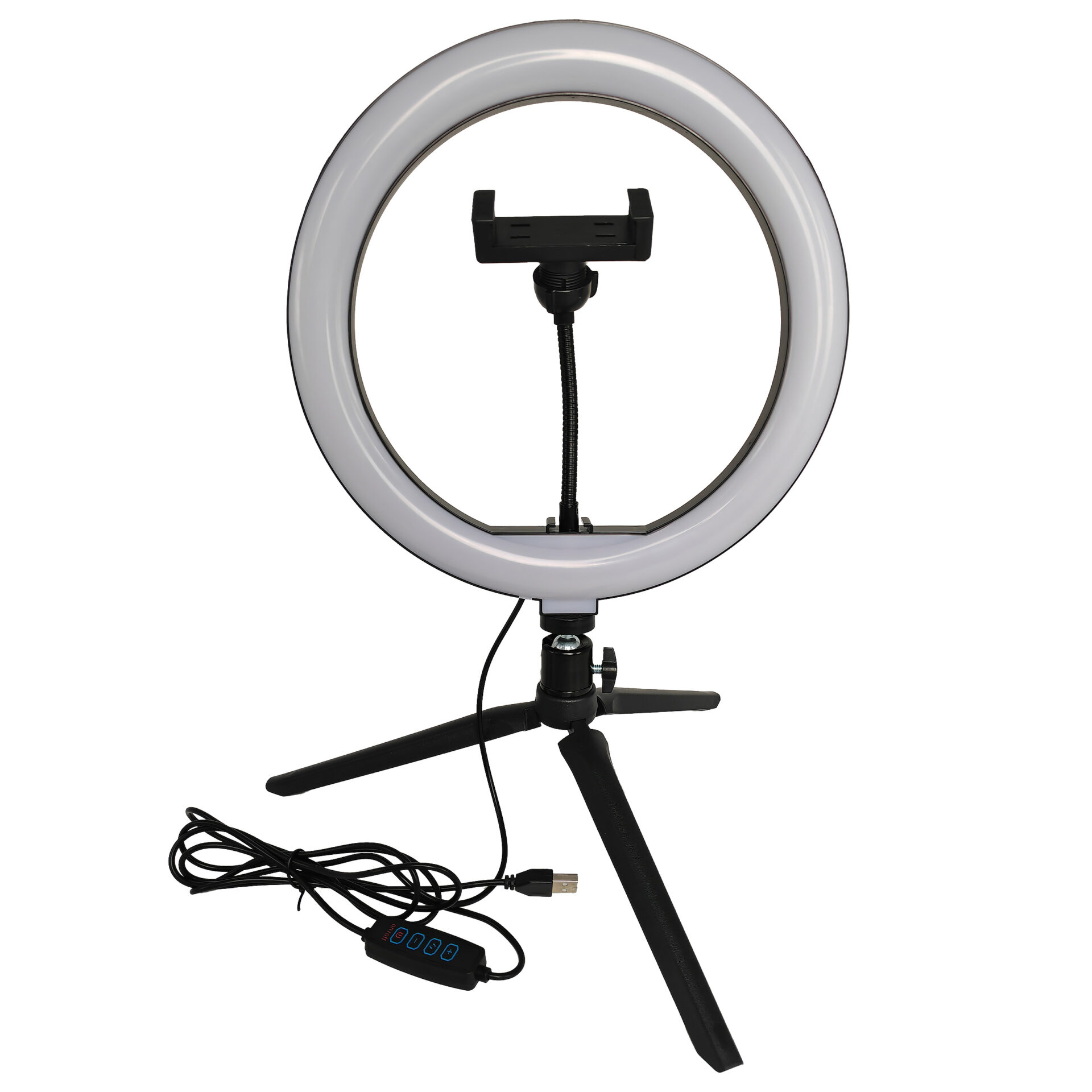 Lampa Stołowa SELFIE LED 327604 – Pierścieniowa, Niska, Czarna | Sanico GoldLux