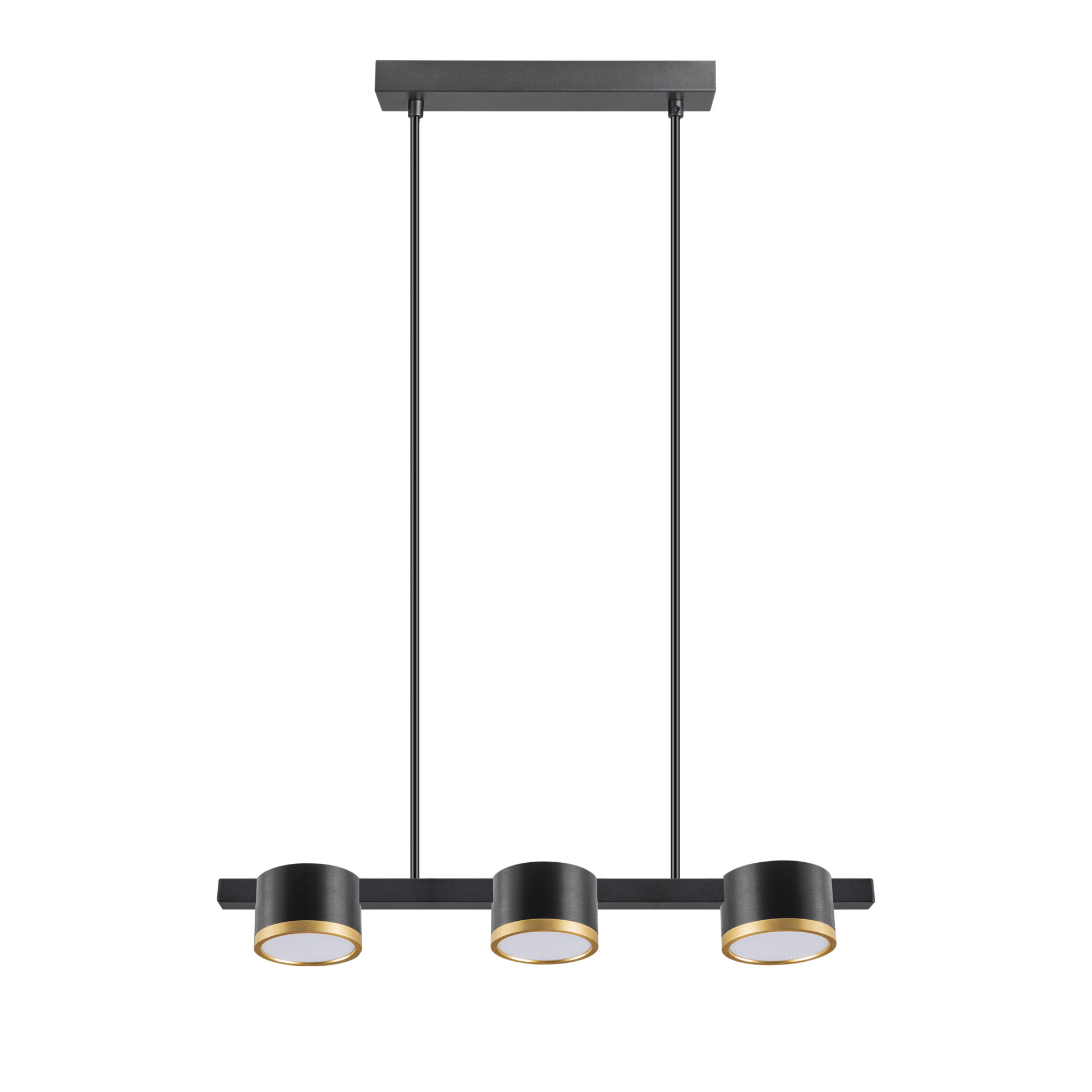 Lampa Wisząca Sufitowa MIRELLA 3xGX53 328069 – Z Żarówką LED, Czarna/Złota | Sanico GoldLux