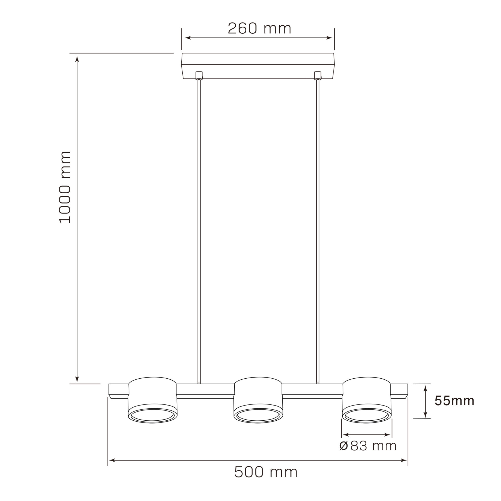 Lampa Wisząca Sufitowa MIRELLA 3xGX53 328069 – Z Żarówką LED, Czarna/Złota | Sanico GoldLux - obrazek 3