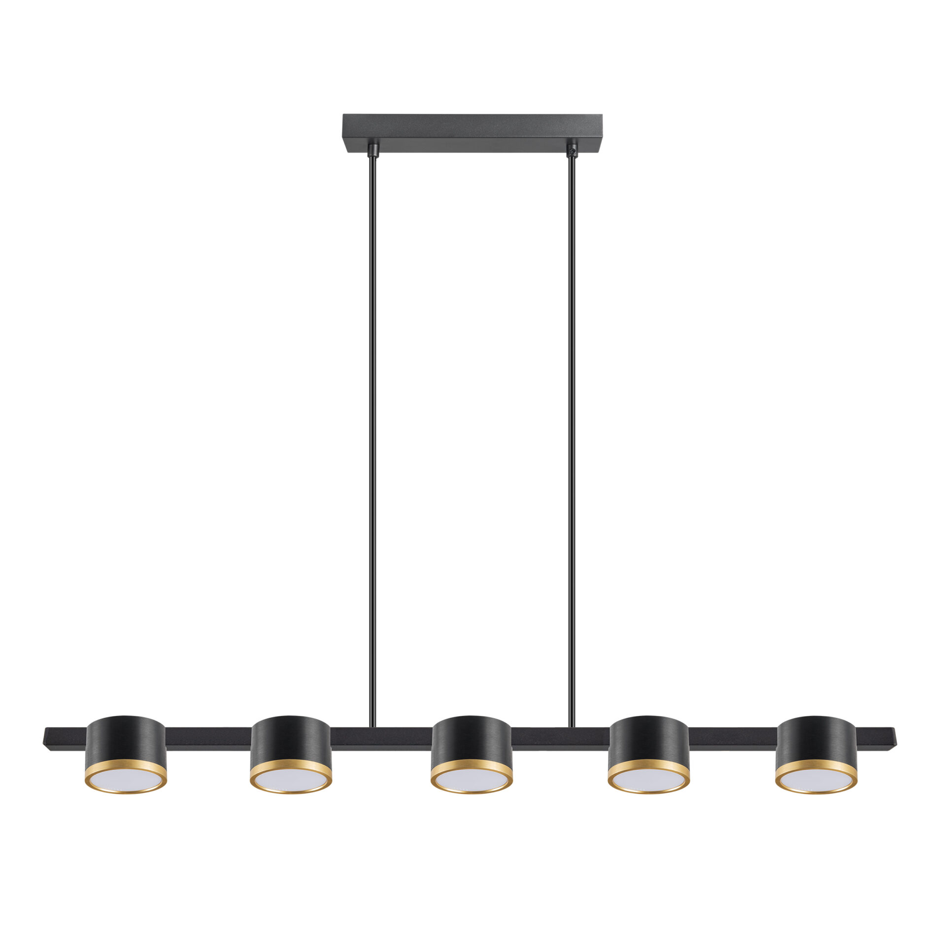 Lampa Wisząca Sufitowa MIRELLA 5xGX53 328076 – Z Żarówką LED, Czarna/Złota | Sanico GoldLux