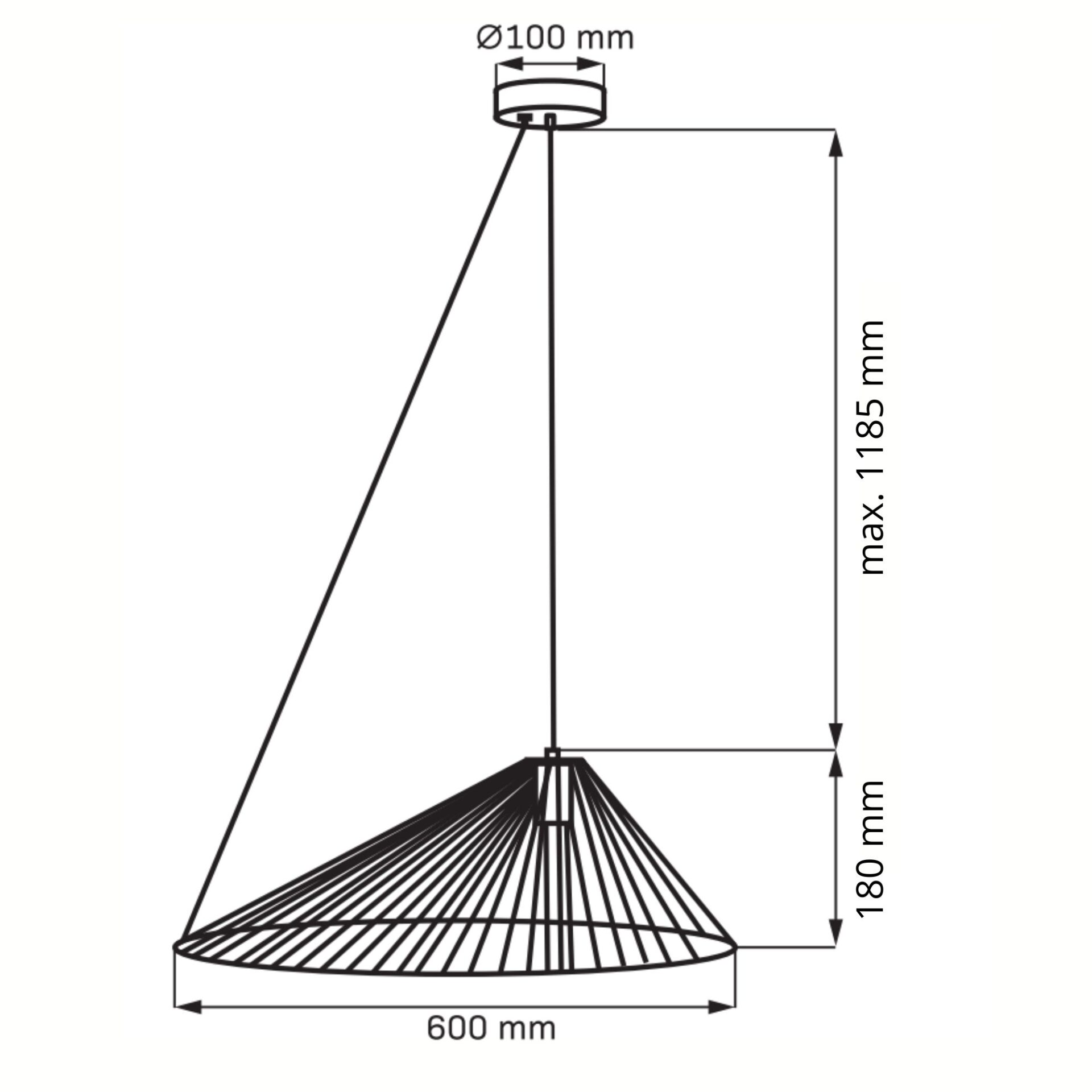 Lampa Wisząca AURORA 1xE27 328397 – Czarna | Sanico GoldLux - obrazek 4