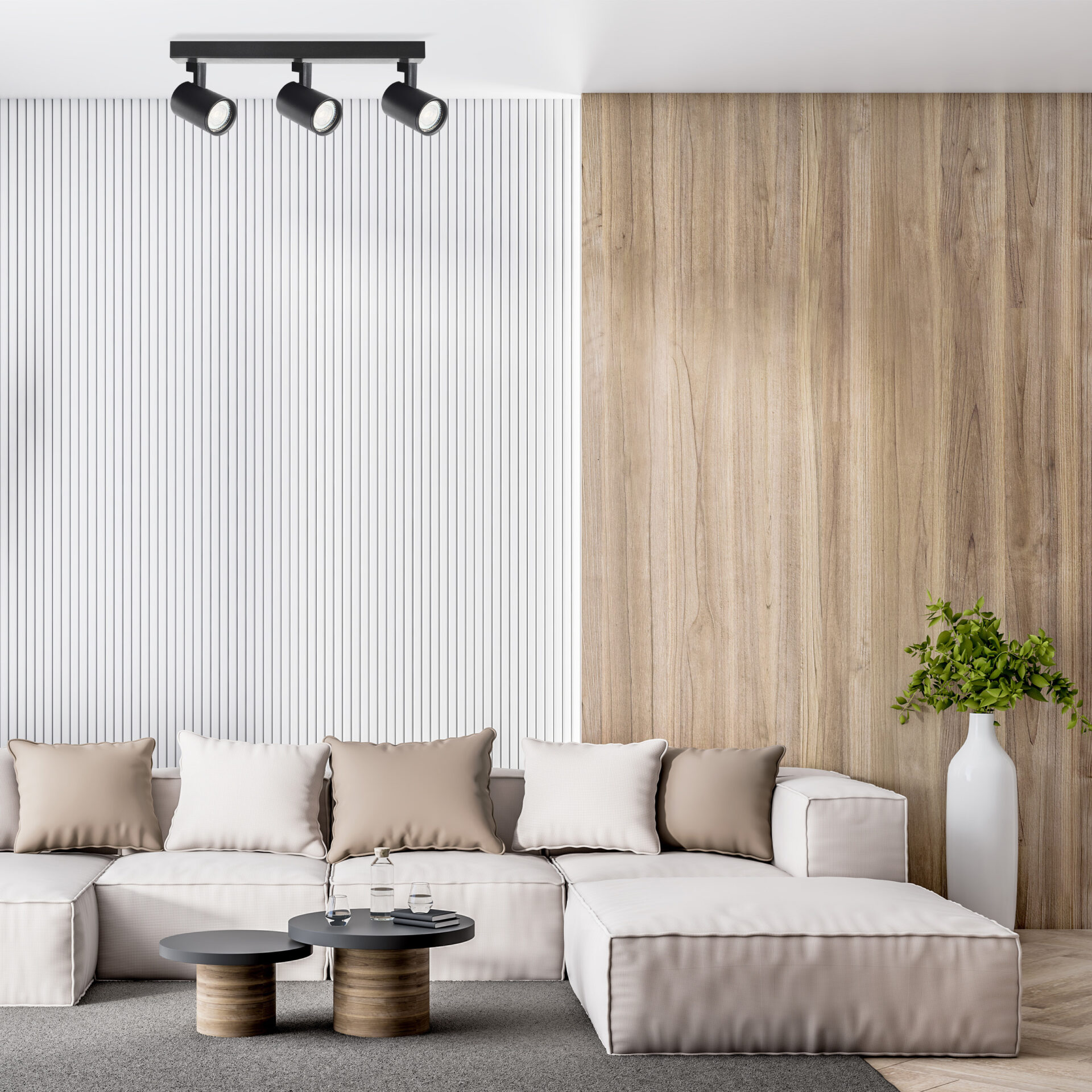 Oprawa Listwa Ścienno-Sufitowa LYNX 3xGU10 328700 – Czarna | Sanico GoldLux - obrazek 2