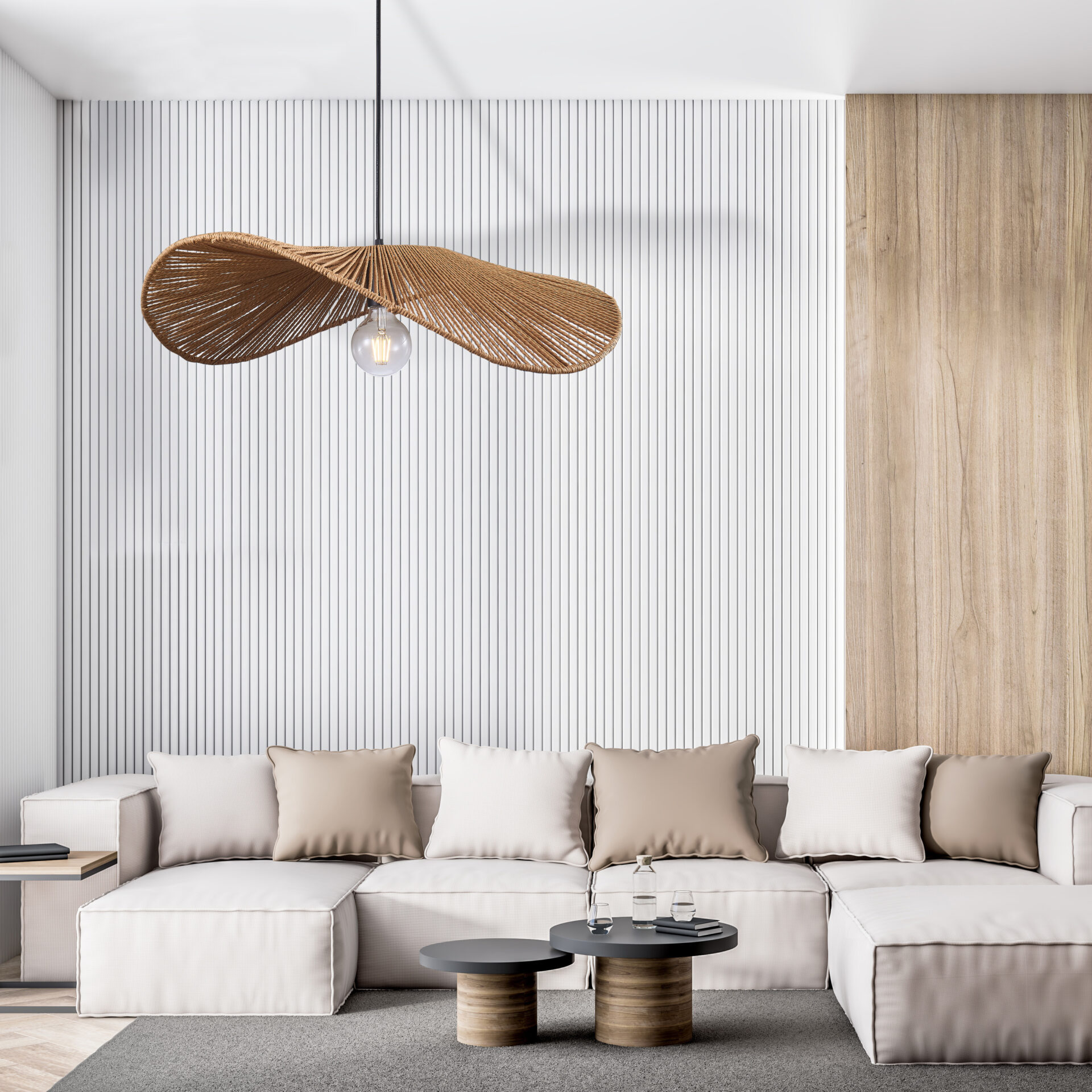 Lampa Wisząca CAPRI 1xE27 329127 – Beżowa | Sanico GoldLux - obrazek 2