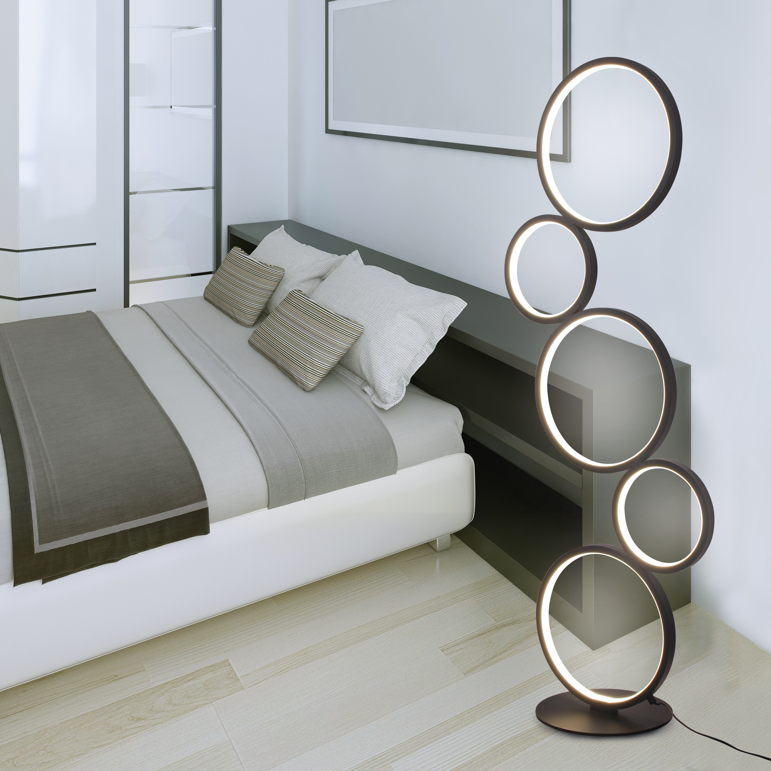 Lampa Podłogowa FLAMENCO LED 30W 330178 – Czarna, 4000K | Sanico GoldLux - obrazek 2