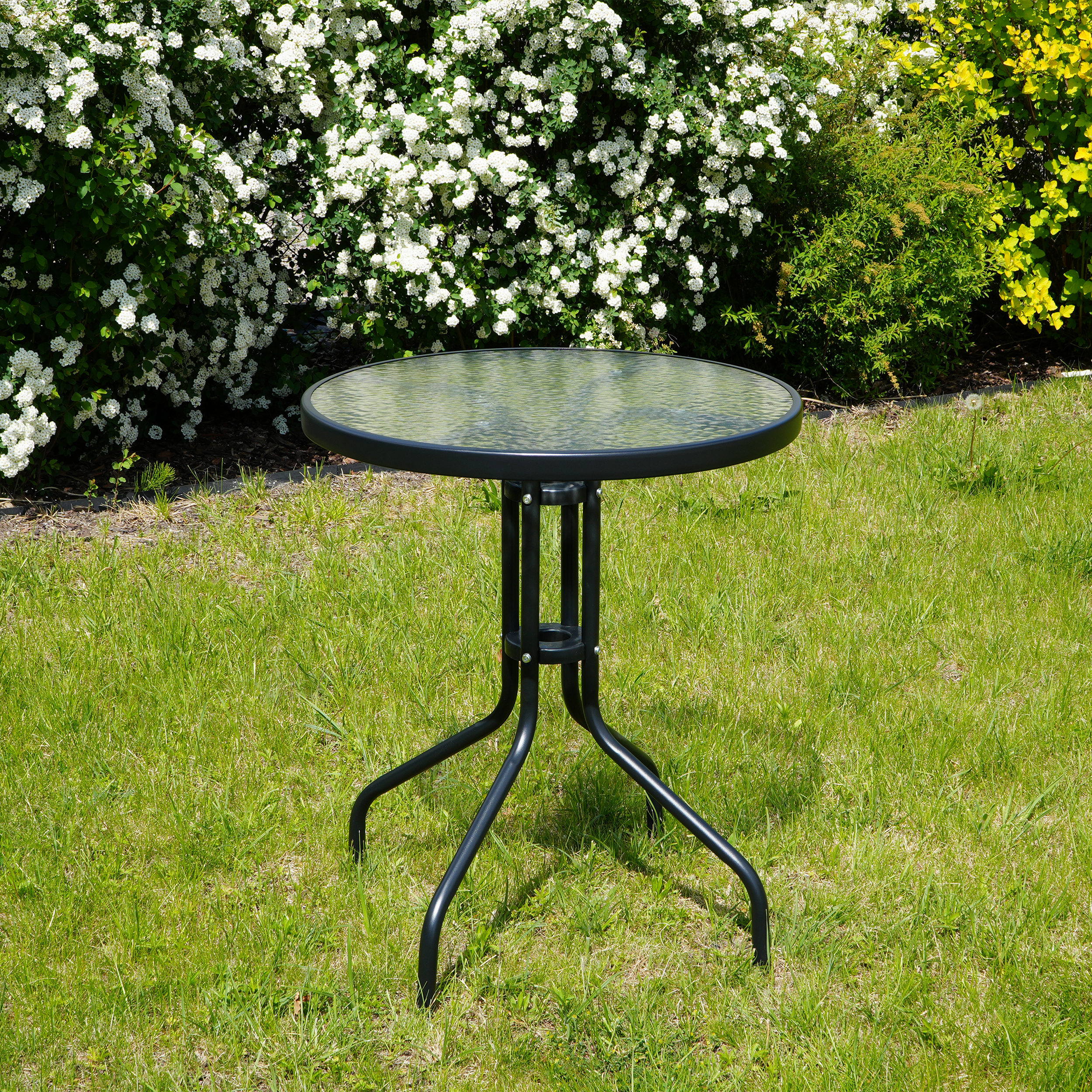 Stolik Ogrodowy Okrągły KWARC Ø60 cm 335258 – Czarny | Sanico GoldLux - obrazek 2