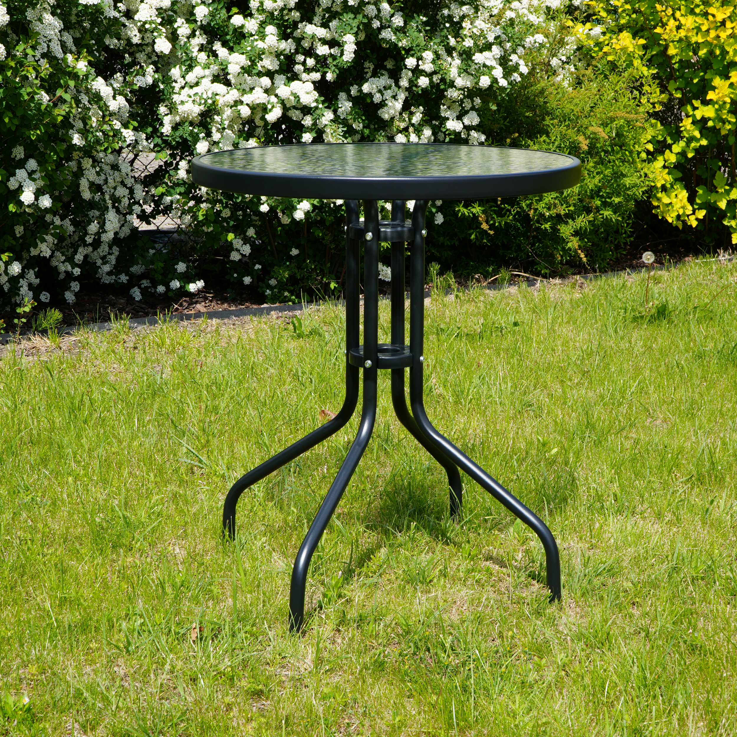 Stolik Ogrodowy Okrągły KWARC Ø60 cm 335258 – Czarny | Sanico GoldLux - obrazek 3
