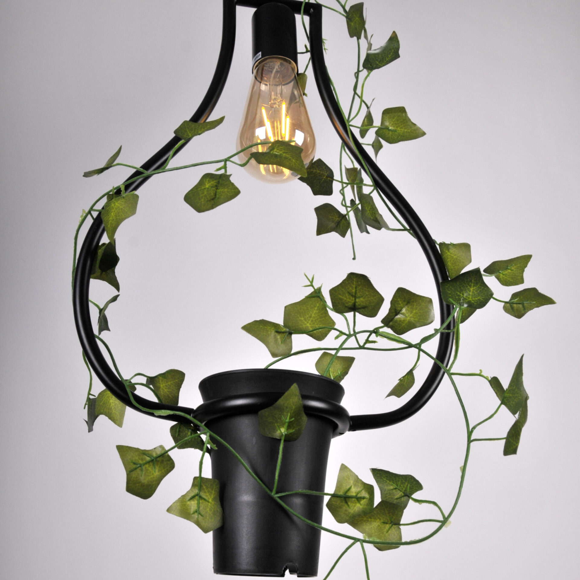 Sanico Goldlux SOREN 1xE27 lampa wisząca heksagon z kwiatkiem czarna IP20 - 313874 - obrazek 5