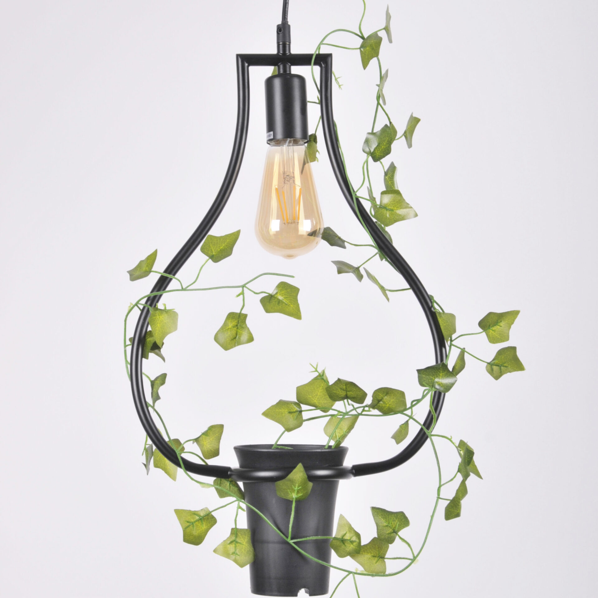 Sanico Goldlux SOREN 1xE27 lampa wisząca heksagon z kwiatkiem czarna IP20 - 313874 - obrazek 4