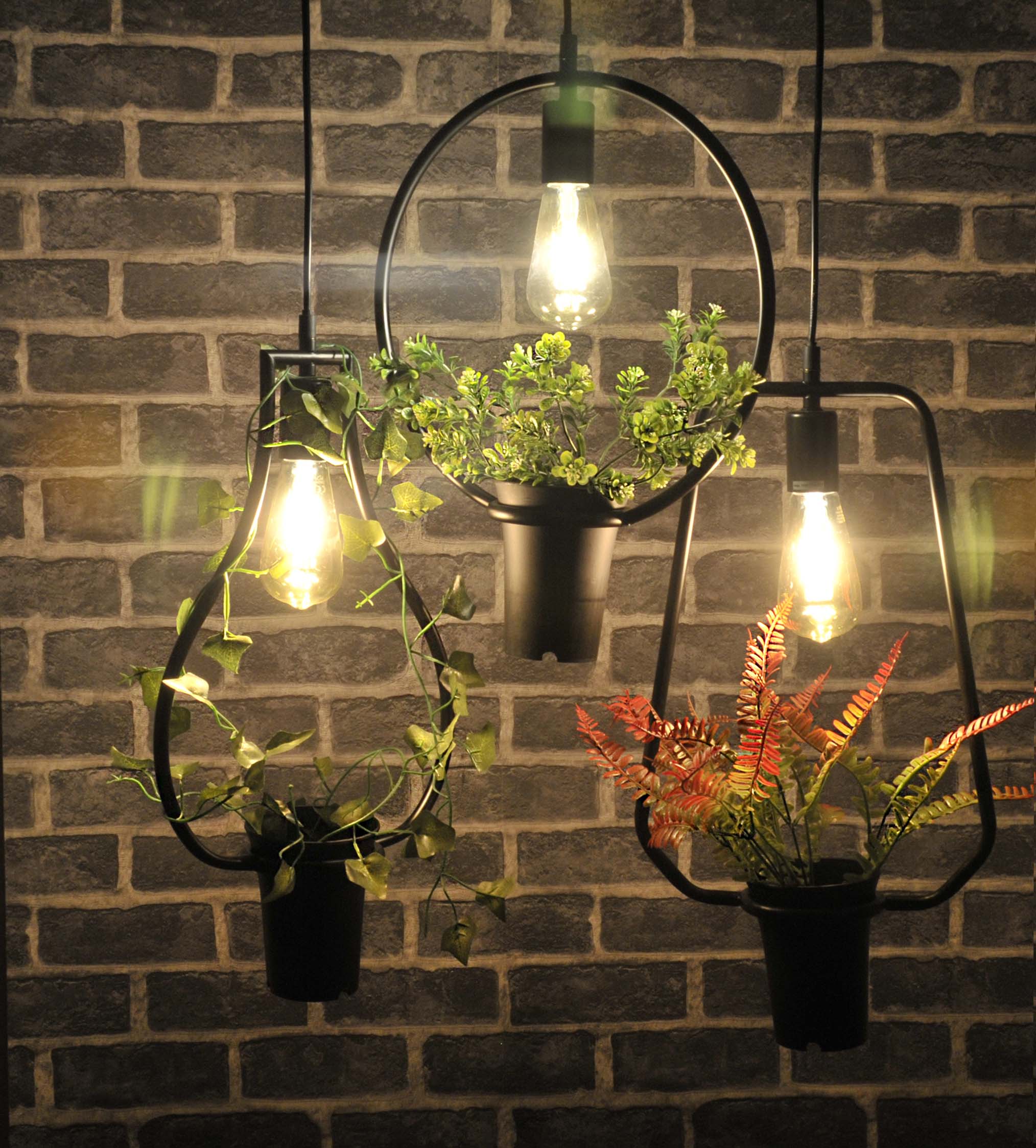 Sanico Goldlux SOREN 1xE27 lampa wisząca heksagon z kwiatkiem czarna IP20 - 313874 - obrazek 10