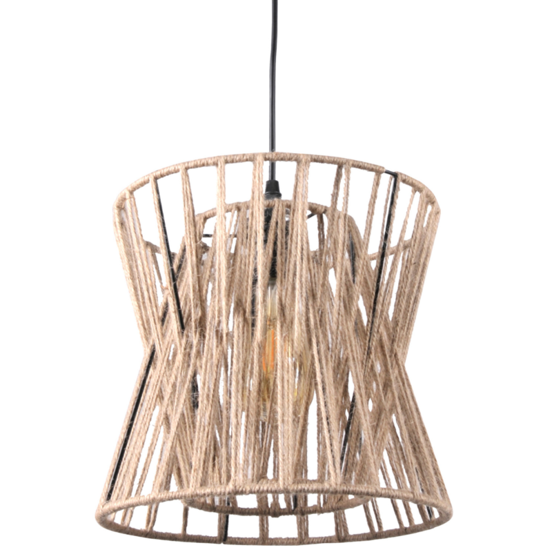 Sanico Goldlux lampa wisząca VARBERG 1xE27 czarno-beżowa IP20 - 316530