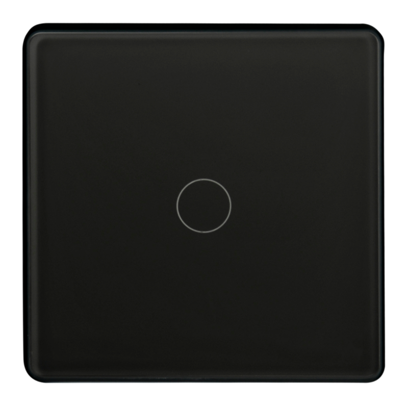 Sanico Goldlux Wi-Fi SMART włącznik dotykowy pojedynczy czarny z kondensatorem TUYAsmart IP20 - 319050