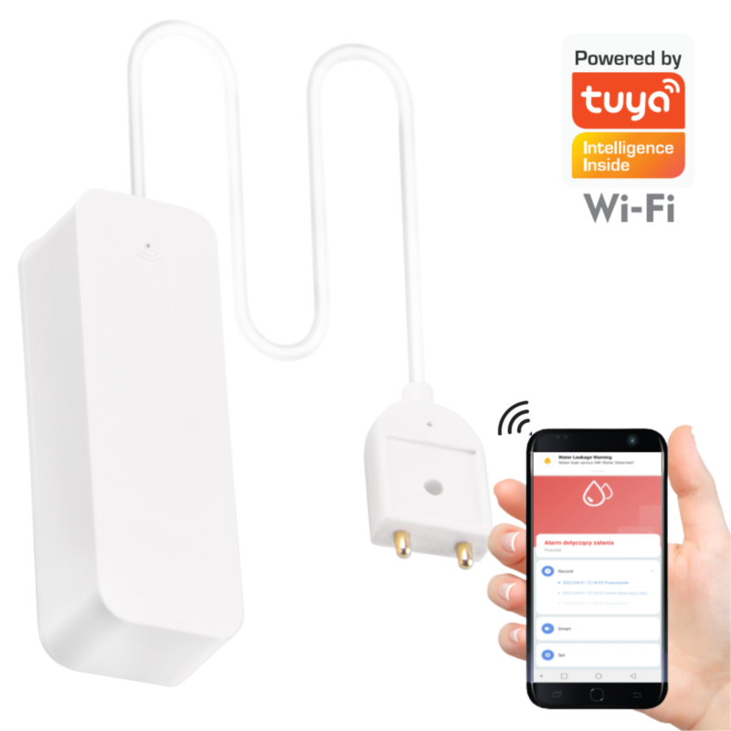 Sanico Goldlux Wi-Fi SMART czujnik zalania TUYAsmart  - czujnik IP67 - sonda - 321152
