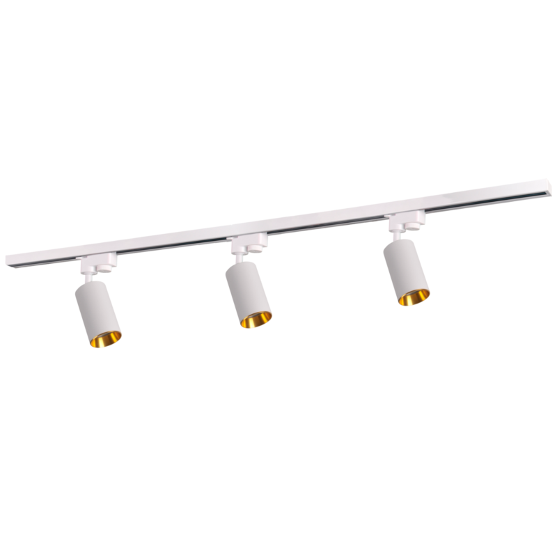 Sanico Goldlux zestaw szynowy MARIBEL 3xGU10 1-fazowy 1m biało złoty IP20 - 321664