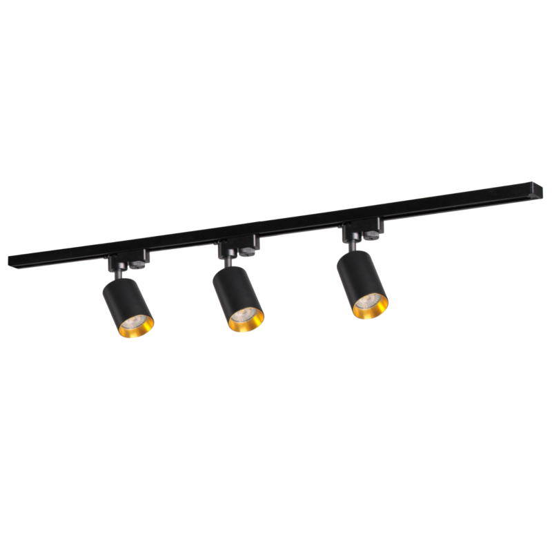 Zestaw szynowy Sanico Goldlux MARIBEL 3xGU10 1-fazowy 1m czarno złoty IP20 - 321671