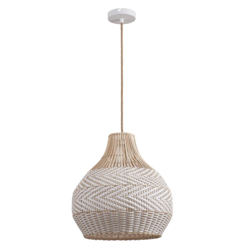 Sanico Goldlux lampa wisząca FUJI 1xE27 40cm naturalna beżowa w stylu boho IP20 - 330437