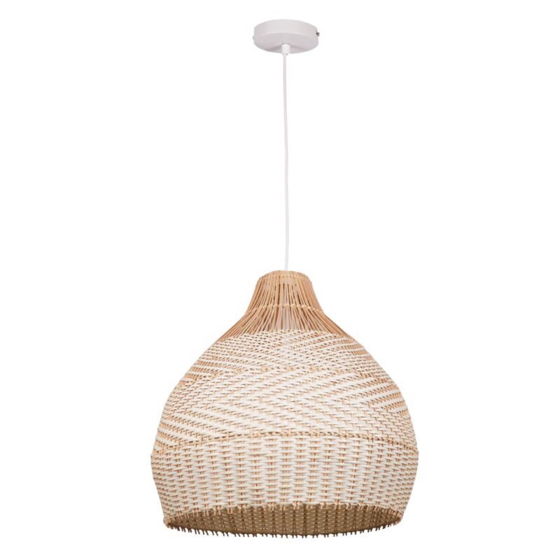 Sanico Goldlux lampa wisząca FUJI XL 1xE27 55cm naturalna beżowa w stylu boho IP20 - 330444