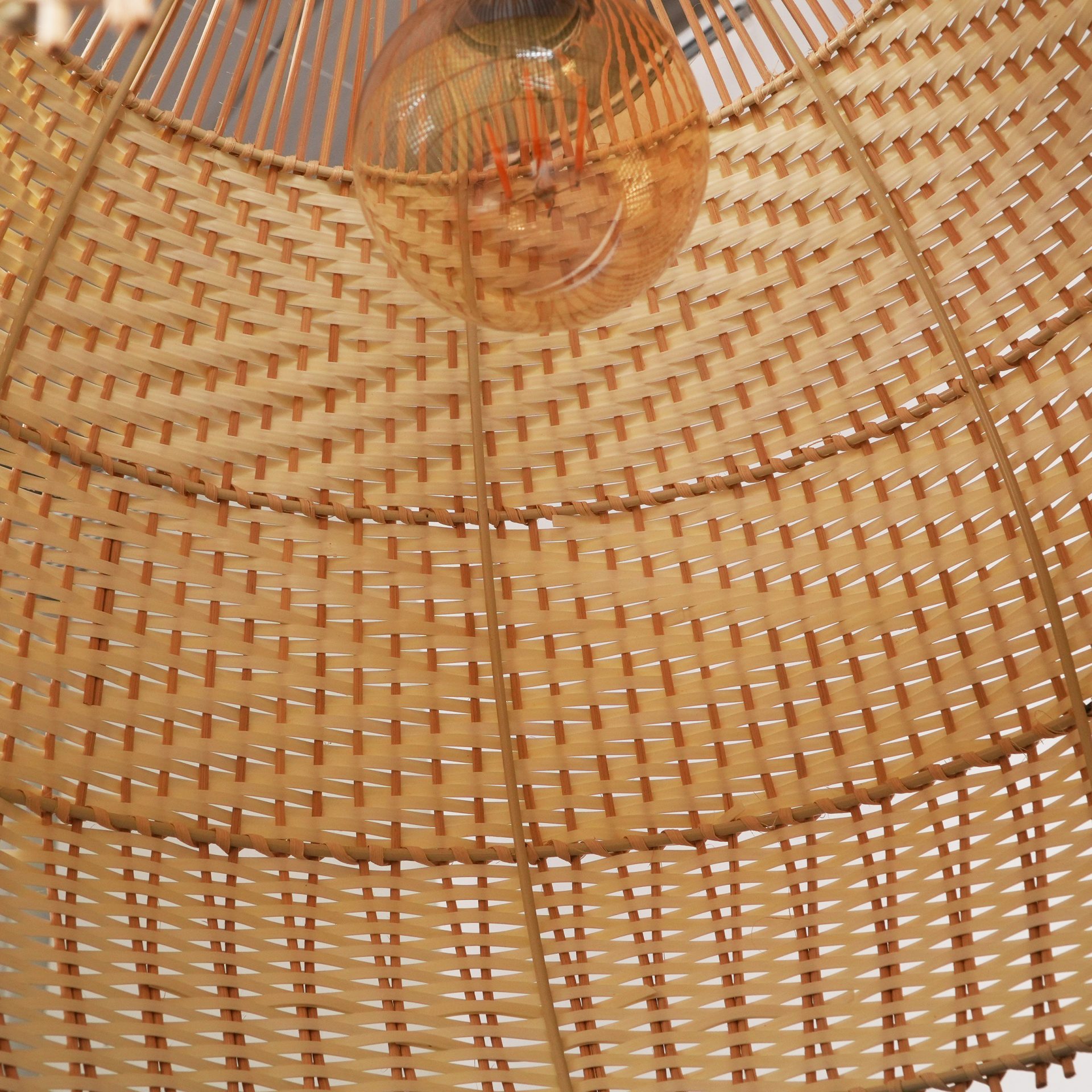 Sanico Goldlux lampa wisząca FUJI XL 1xE27 55cm naturalna beżowa w stylu boho IP20 - 330444 - obrazek 6