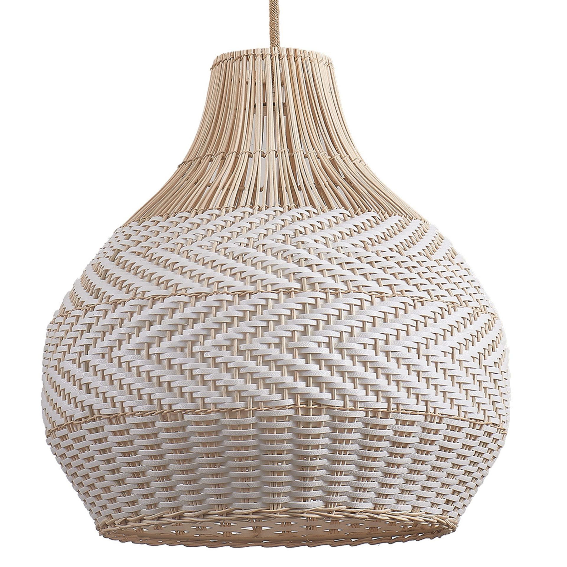 Sanico Goldlux lampa wisząca FUJI XL 1xE27 55cm naturalna beżowa w stylu boho IP20 - 330444 - obrazek 3