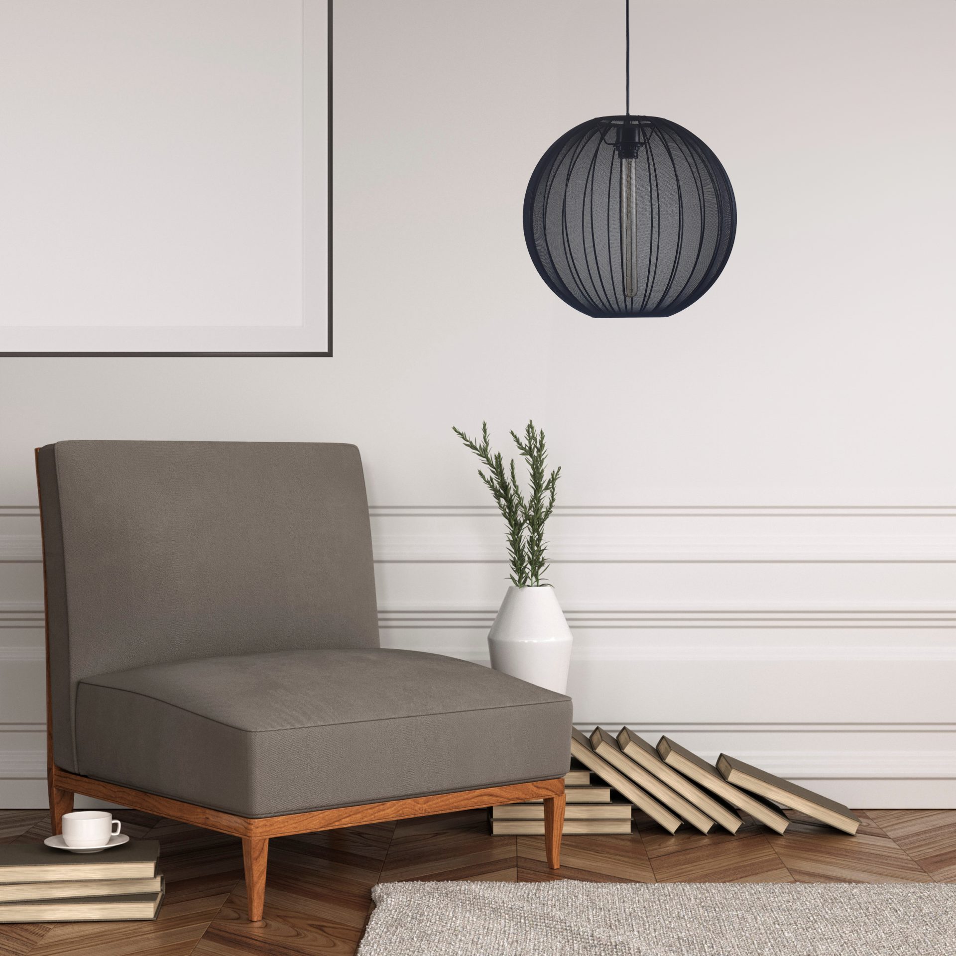 Sanico Goldlux lampa wisząca SENSAI 1xE27 40cm czarna IP20 - 330574 - obrazek 2