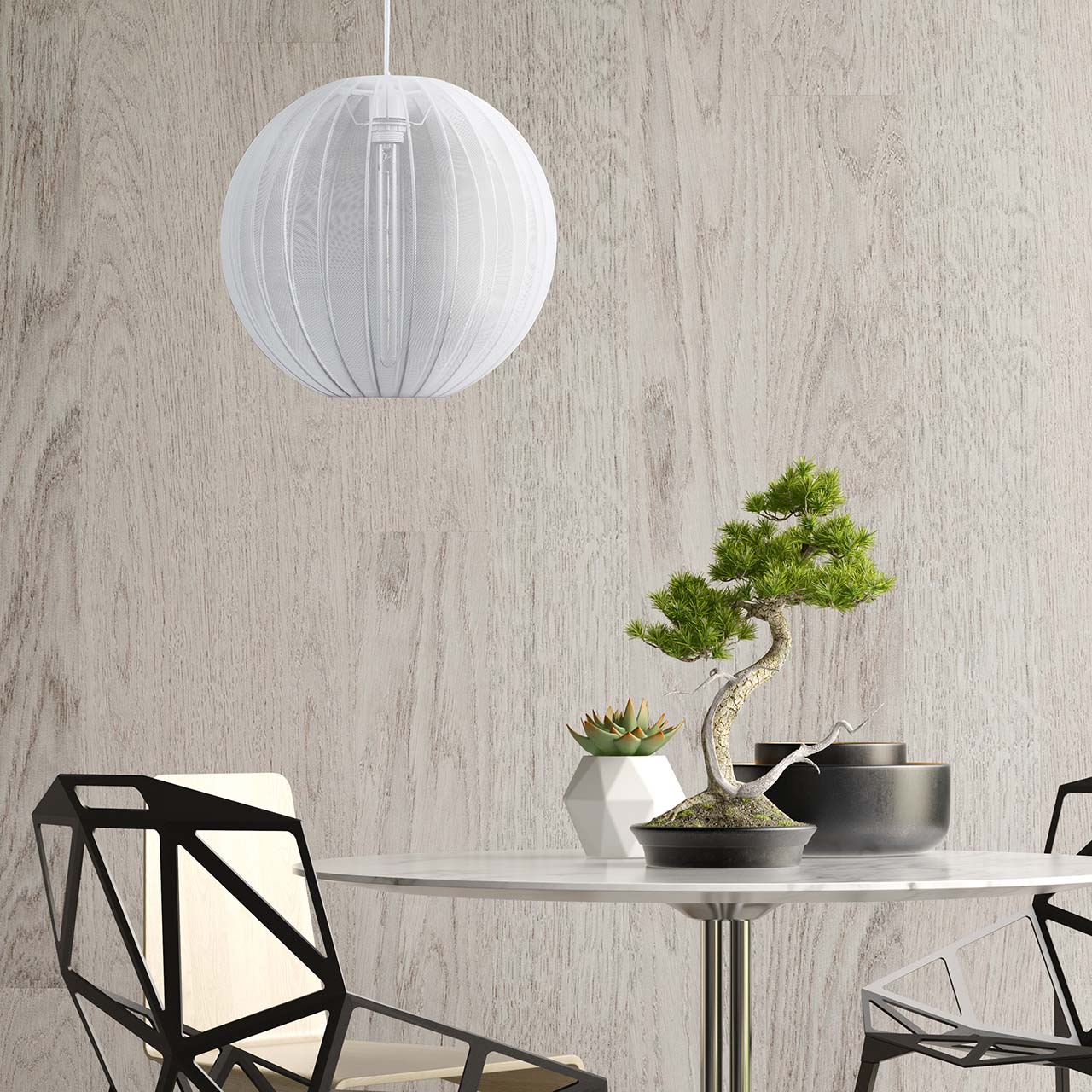 Sanico Goldlux lampa wisząca SENSAI 1xE27 40cm biała IP20 - 330581 - obrazek 2