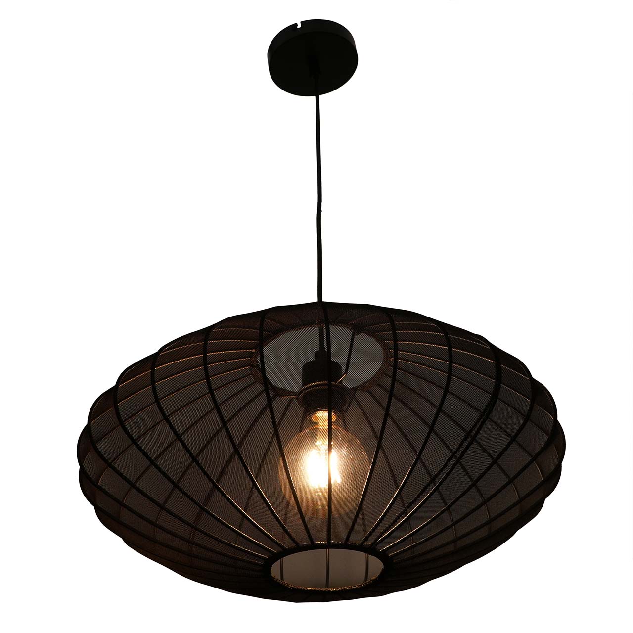 Sanico Goldlux lampa wisząca KINU 1xE27 50cm czarna IP20 - 330598 - obrazek 5